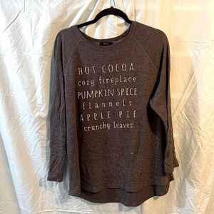 Gray thermal Fall theme shirt